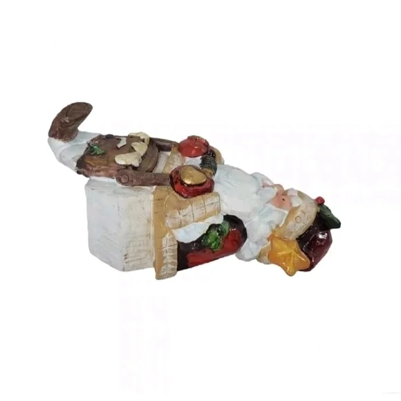 Vintage Santa Claus Christmas Stocking Holder Hanger Heavy Ceramic Or Resin 6½" - Picture 6 of 6